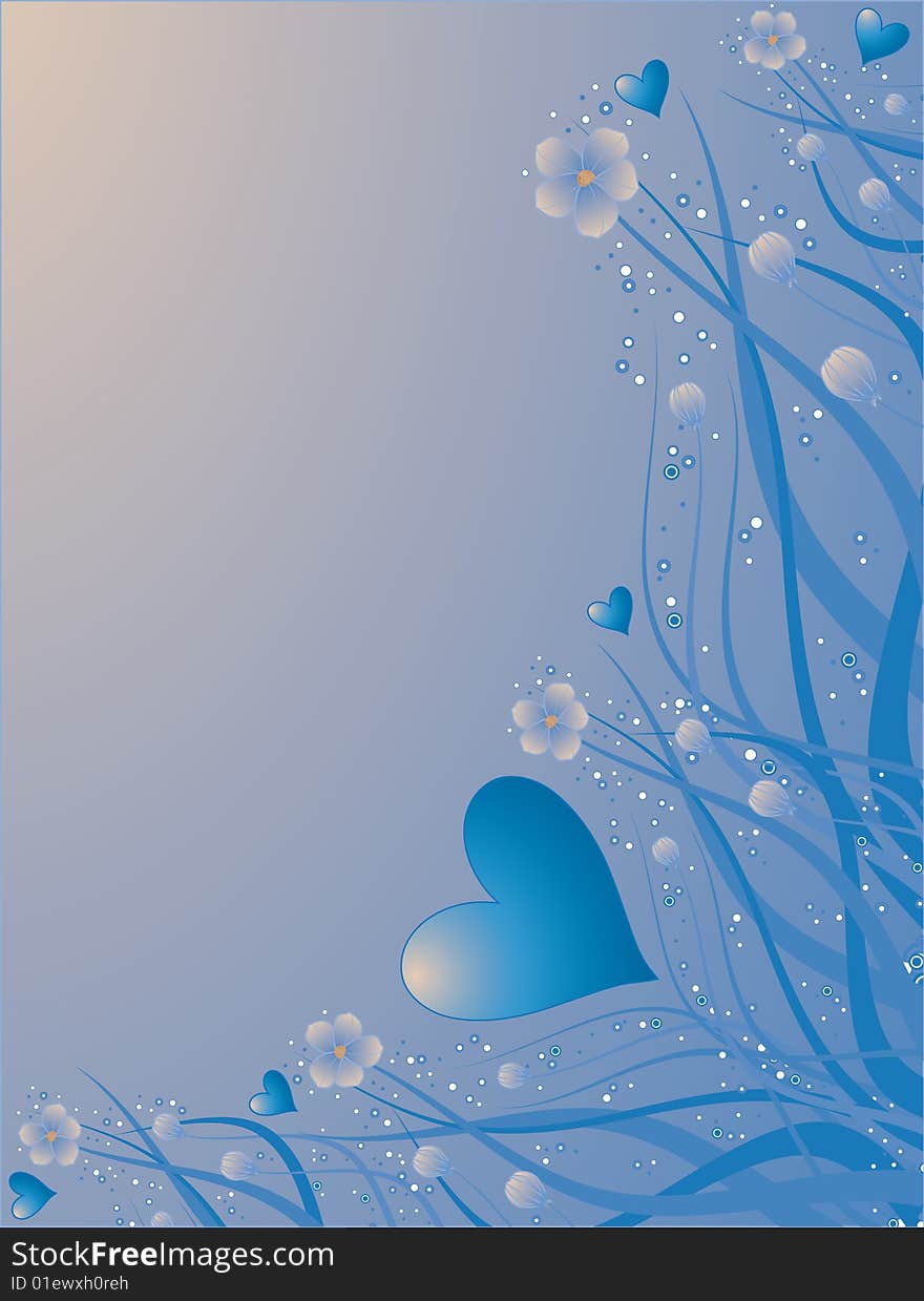 The vector illustration contains the image of valentines background