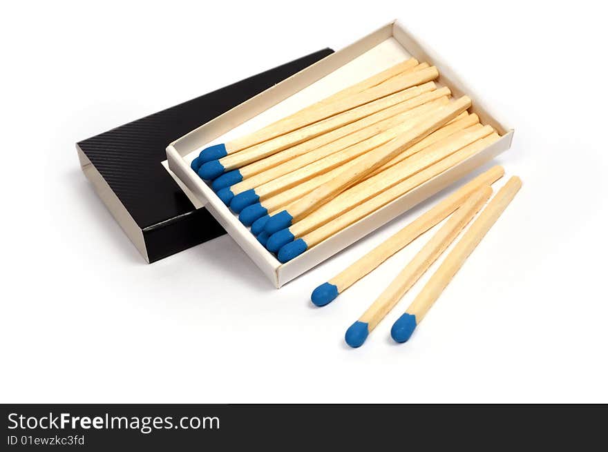 Boxes of matches isolated on a white background