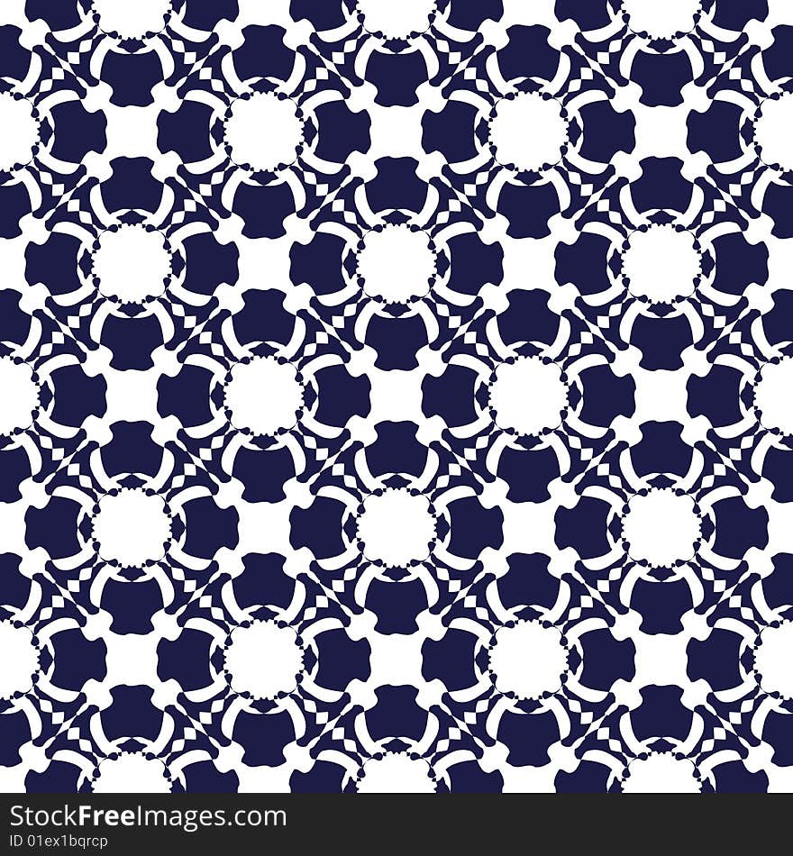 Dark blue and white ornamental texture