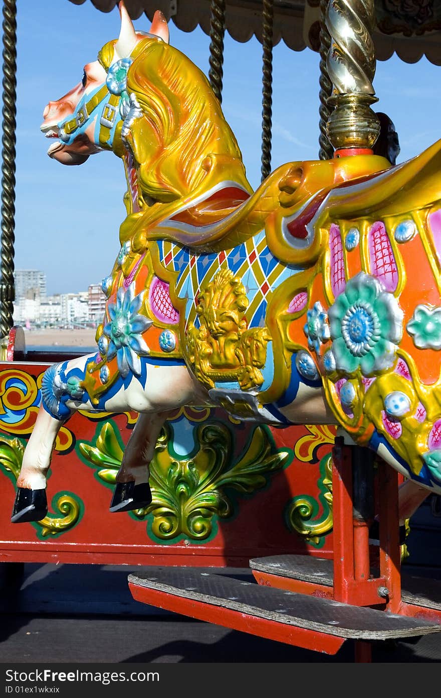 The carousel at pier in broghton. The carousel at pier in broghton.