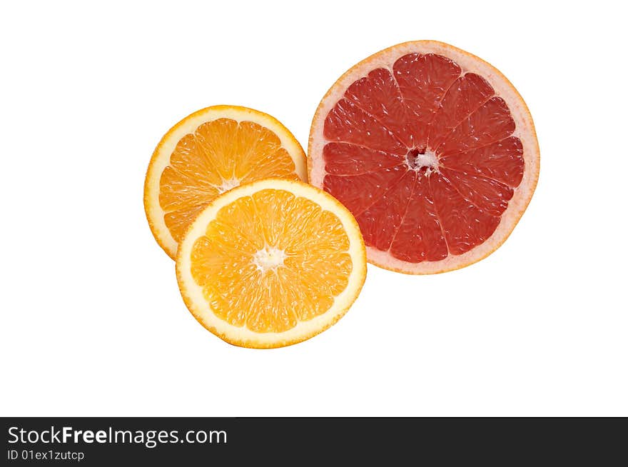 Citrus  fruit isolated on a wite background. Citrus  fruit isolated on a wite background.