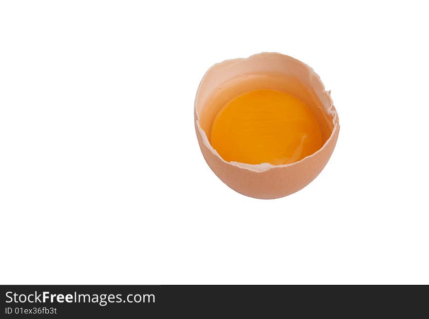 Broken egg isolated on a white background. Broken egg isolated on a white background.