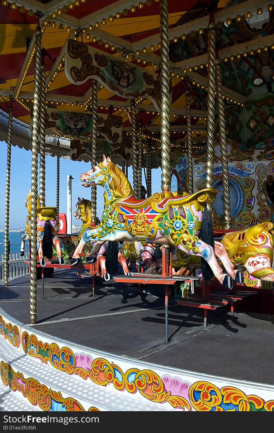 The carousel at pier in broghton. The carousel at pier in broghton.