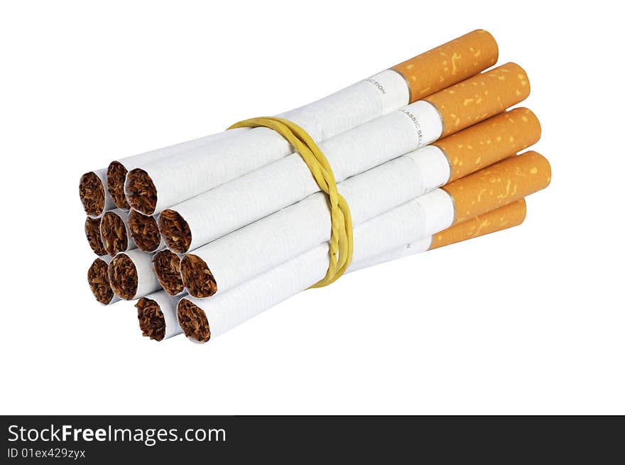 Cigarettes isolated on white background