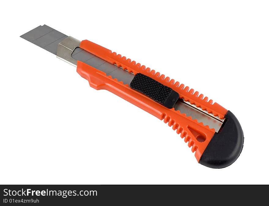 Office knife on white background