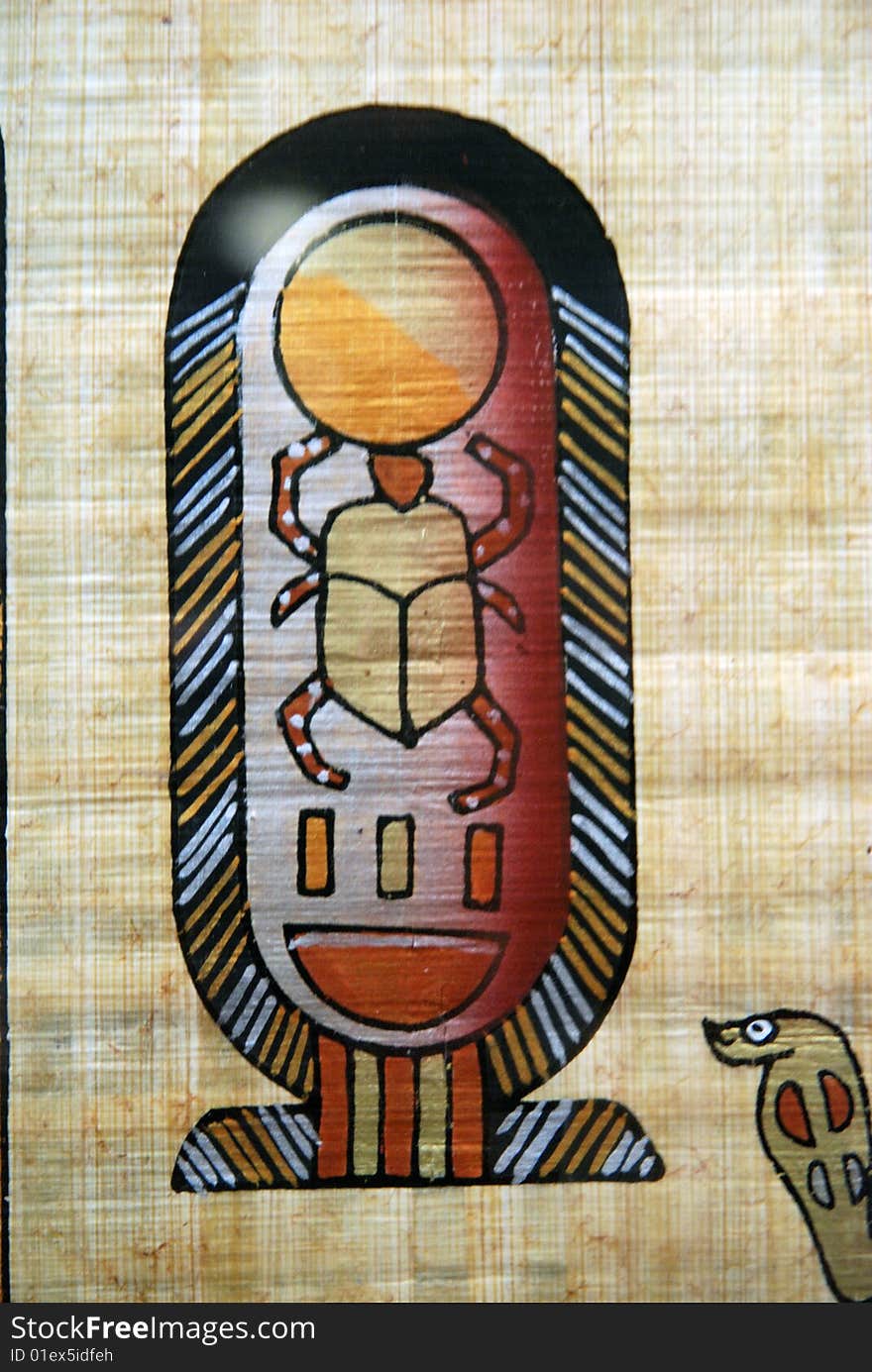 Egyptian papyrus in traditional style