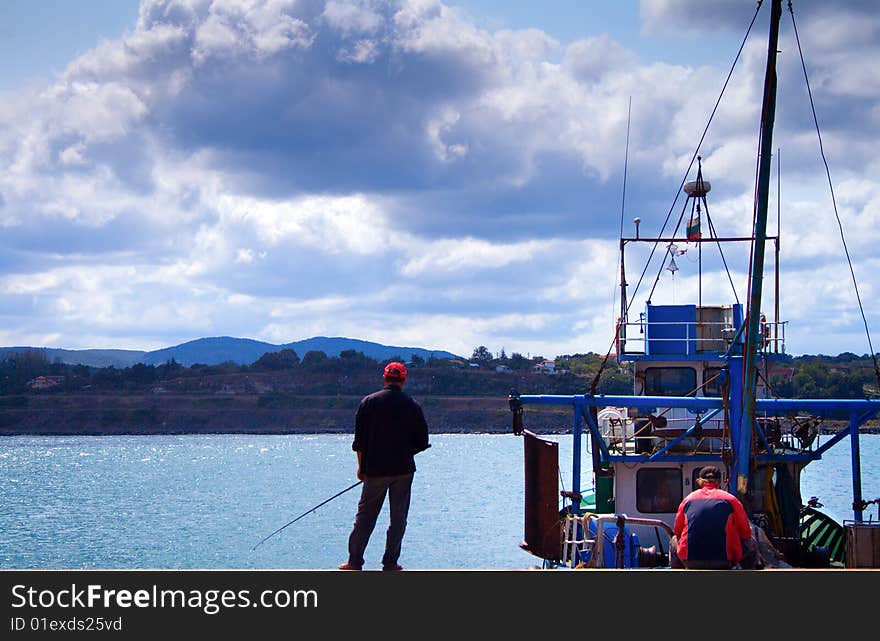 Men fishing