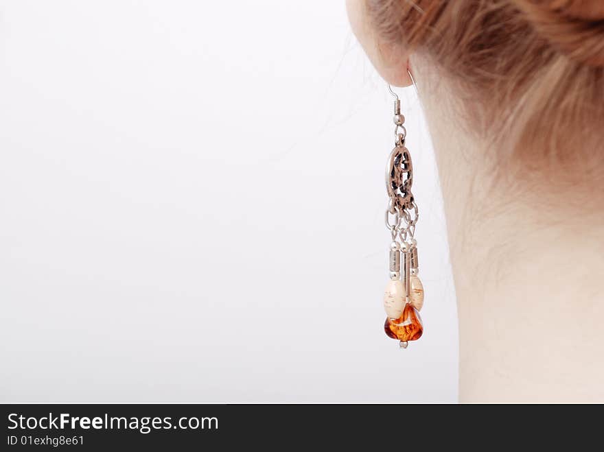 Portrait of the redhead young woman with copy space. Portrait of the redhead young woman with copy space