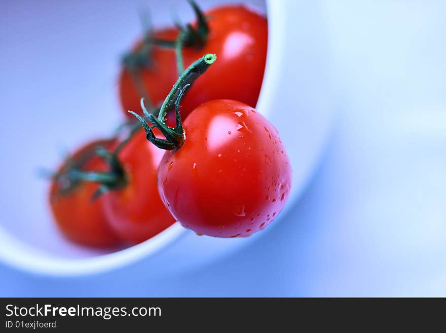 Tomatoes of cherri on a white background. Tomatoes of cherri on a white background.