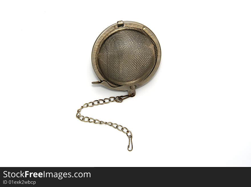 Tea strainer isolated on white background