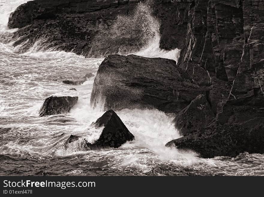 Seashore between Kynance Cove and Lizard Point, Cornwall England