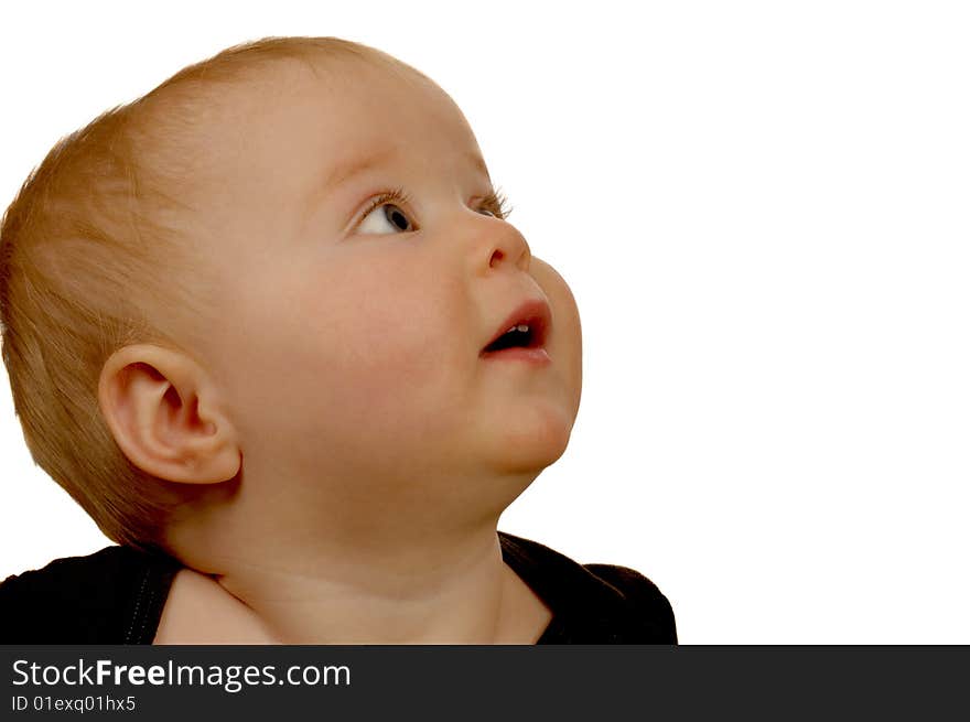 Beautiful Image of a Baby Girl Isolated On White