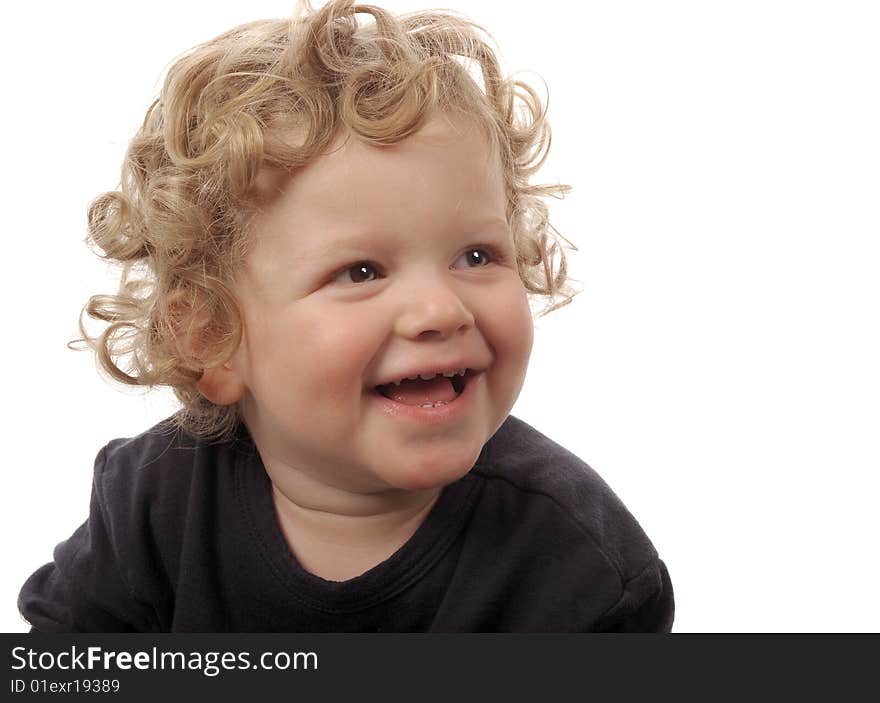 Very Cute Image of a Little Boy Isolated