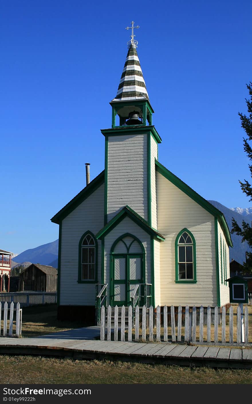 Old small church in Fort Steele Heritage Town. Old small church in Fort Steele Heritage Town