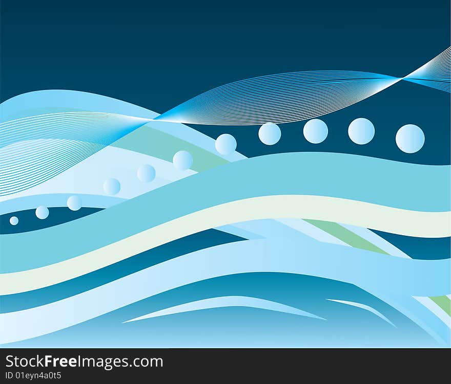 The Blue Horizontal Abstract Background