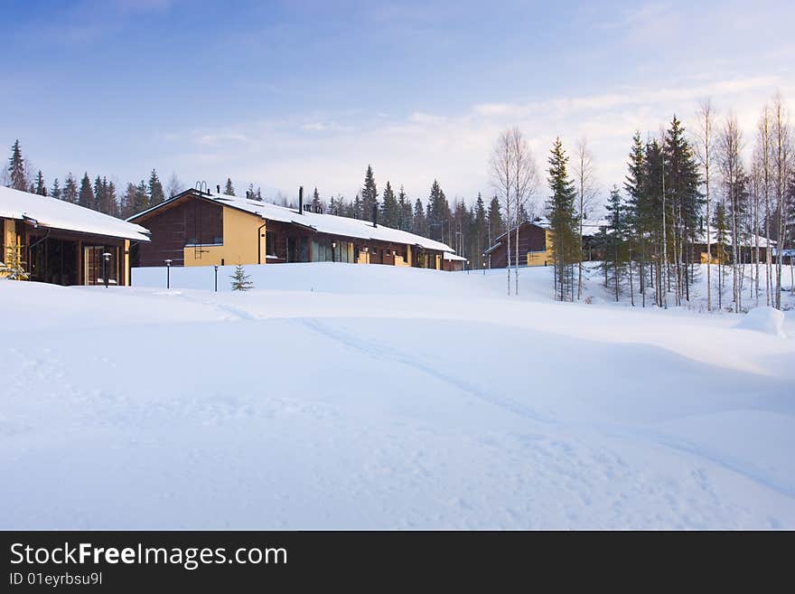 Cottages in winter