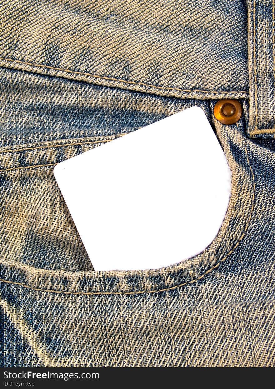 Denim Pocket with notecard 2