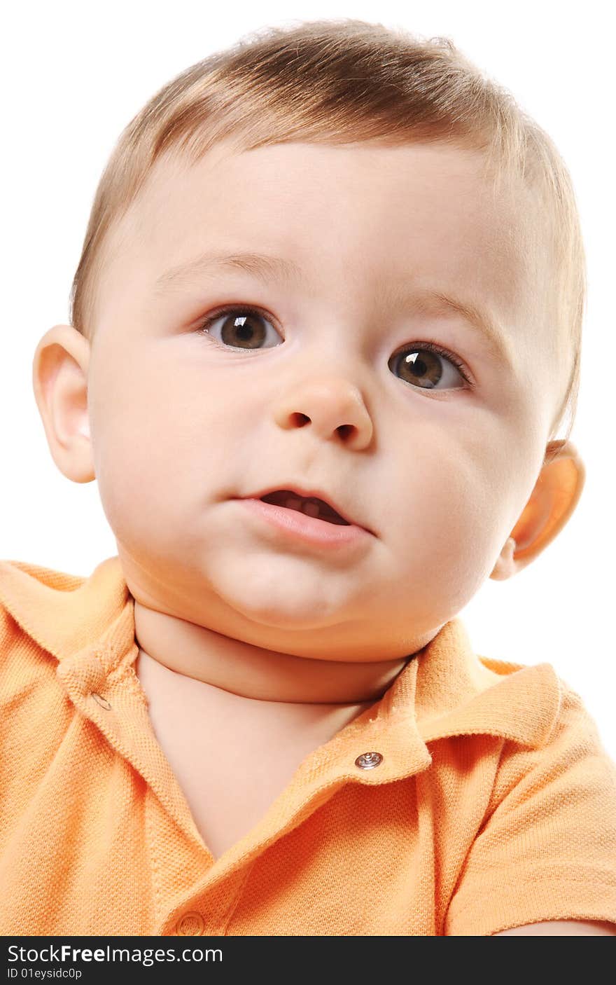 Baby portrait. Isolated