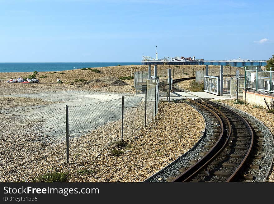 The light rail way in brighton. The light rail way in brighton