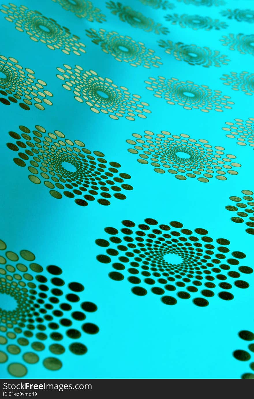 Details on a blue wrapping paper