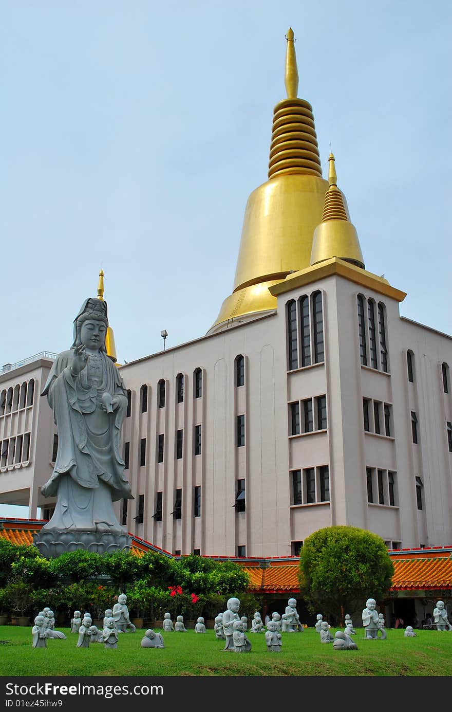 Buddha Statue With Stupa