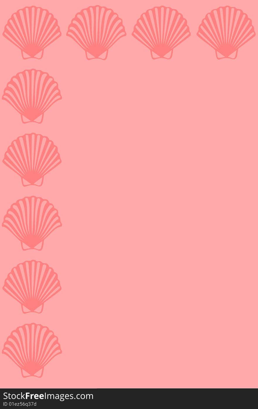 A Pink shell Stationary illustration