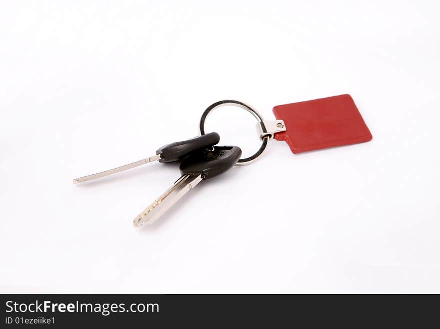 Two key with white background. Two key with white background