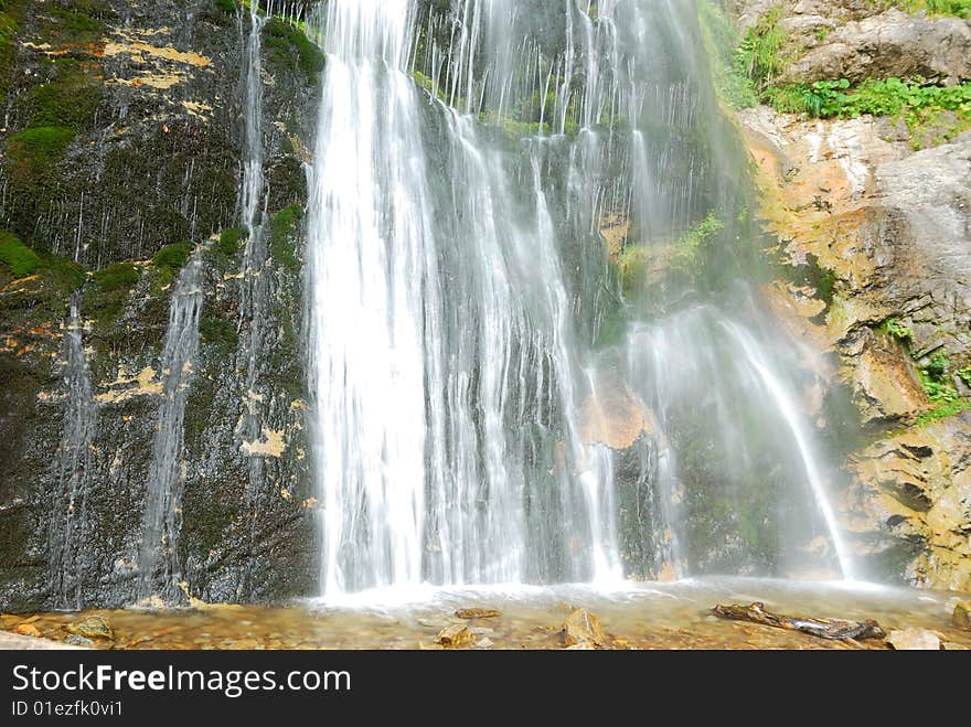 Waterfall in a national park Mala Fatra, Slovakia