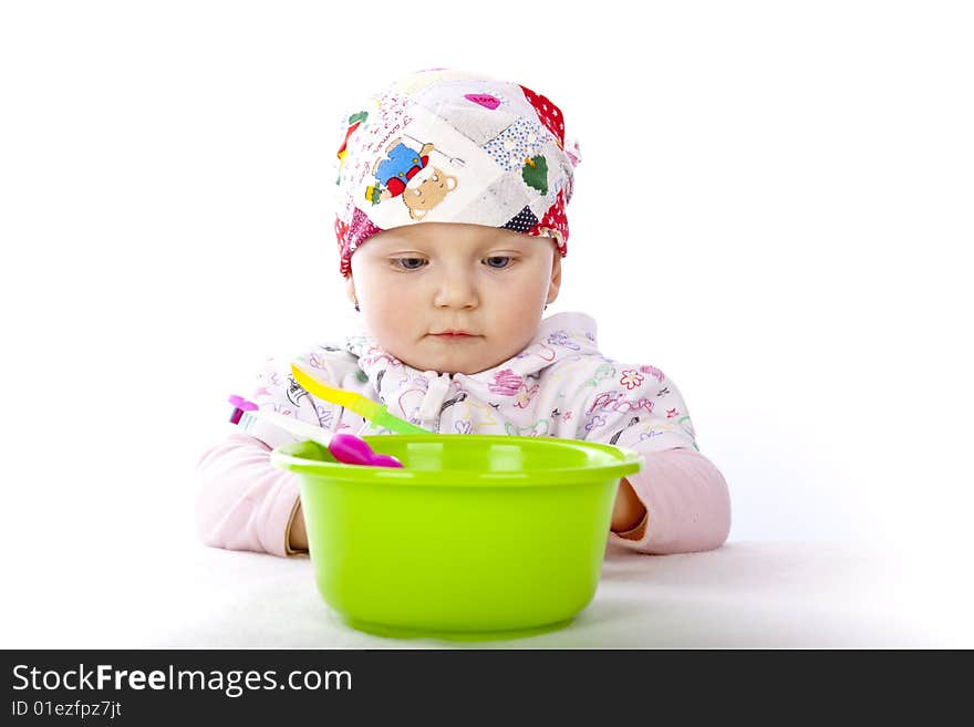 Studio photo of beauty little baby. Studio photo of beauty little baby