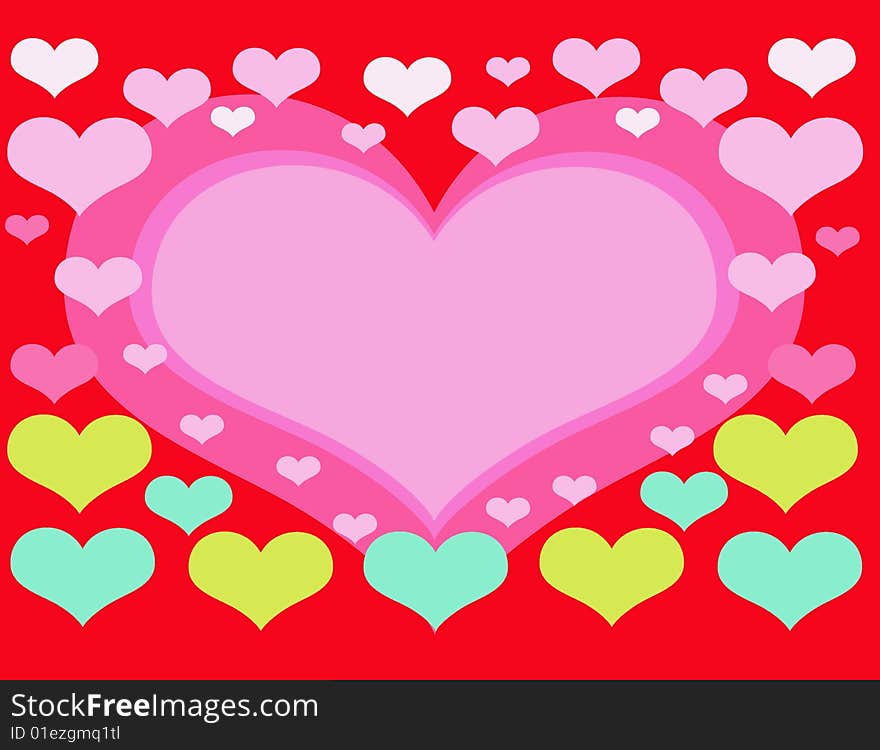 Heart illustration background for Valentin`s day etc. Heart illustration background for Valentin`s day etc.