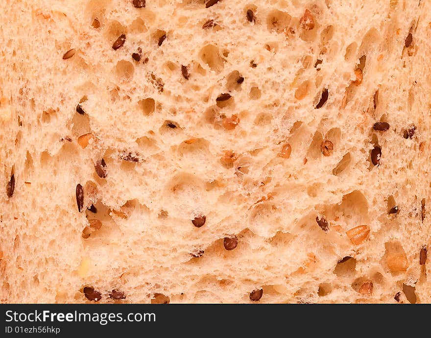 A slice of bread - macro