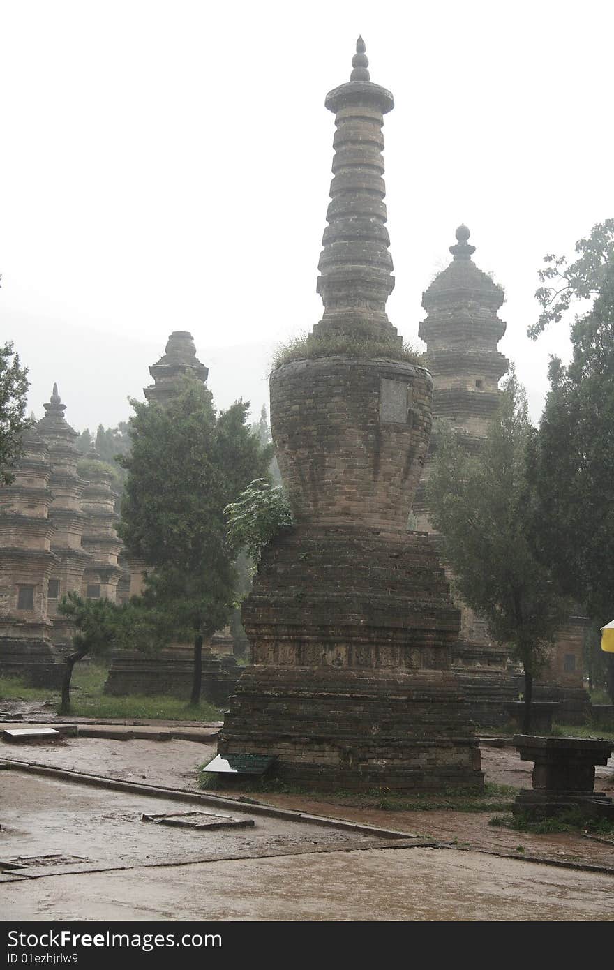 Shaolin sainted monk's tomb which is like a tower. Shaolin sainted monk's tomb which is like a tower