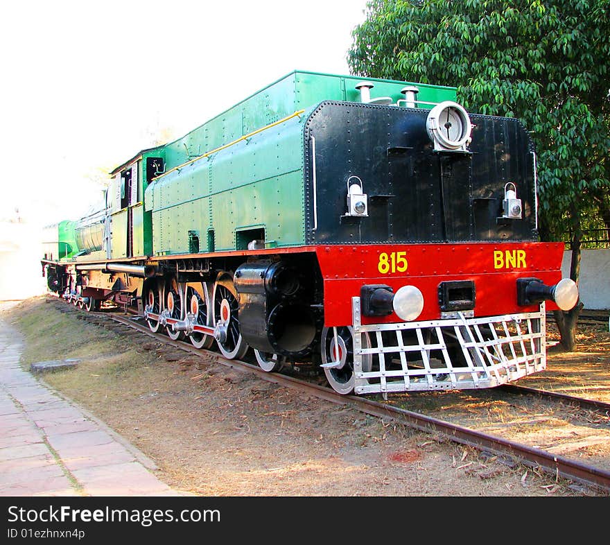 Old Rail Engine at Museum in New Delhi, India