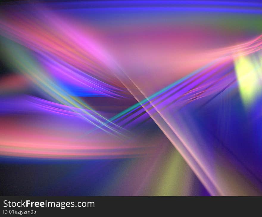 Soft rainbow fractal rendering background