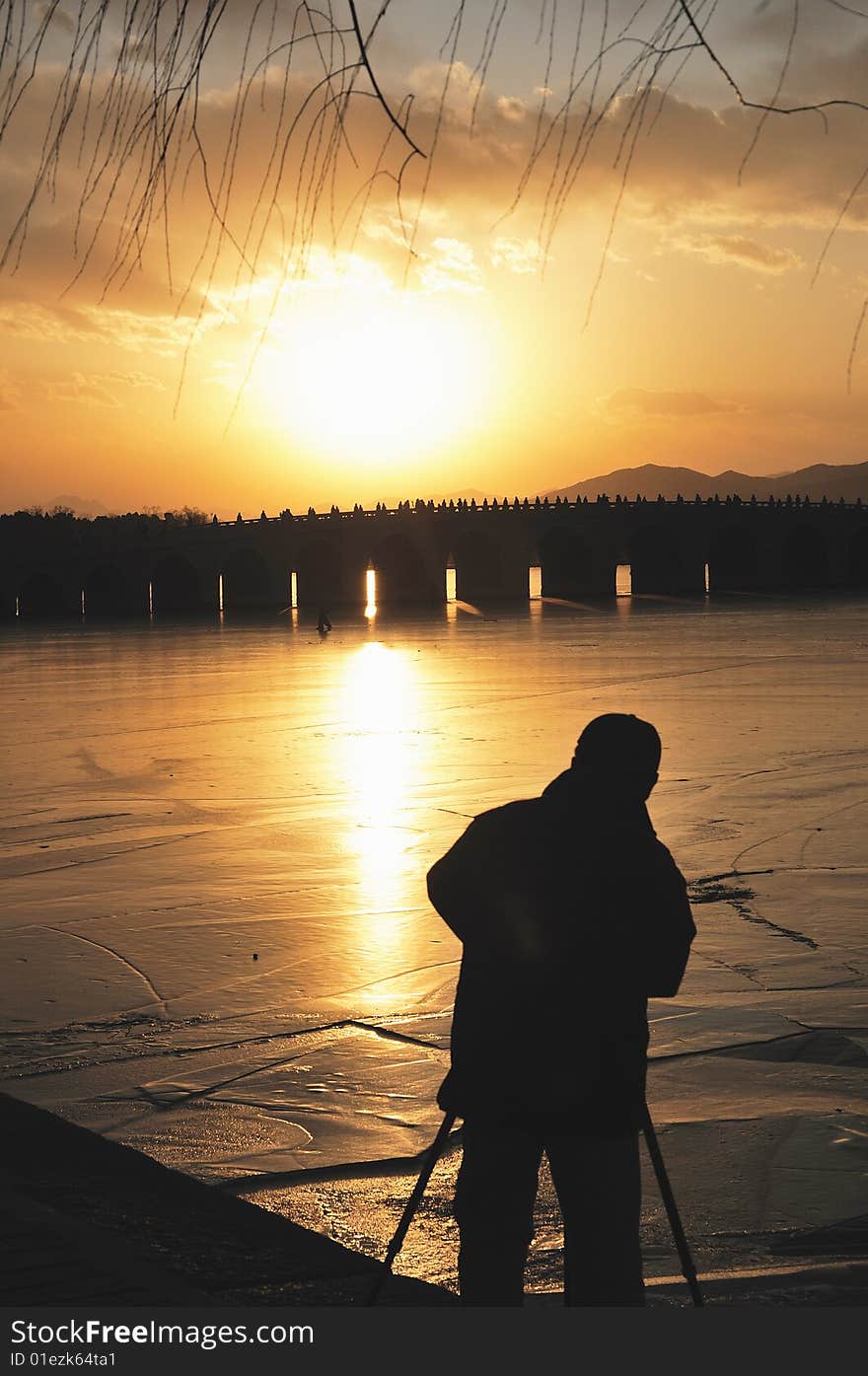 Photographer in Sunset