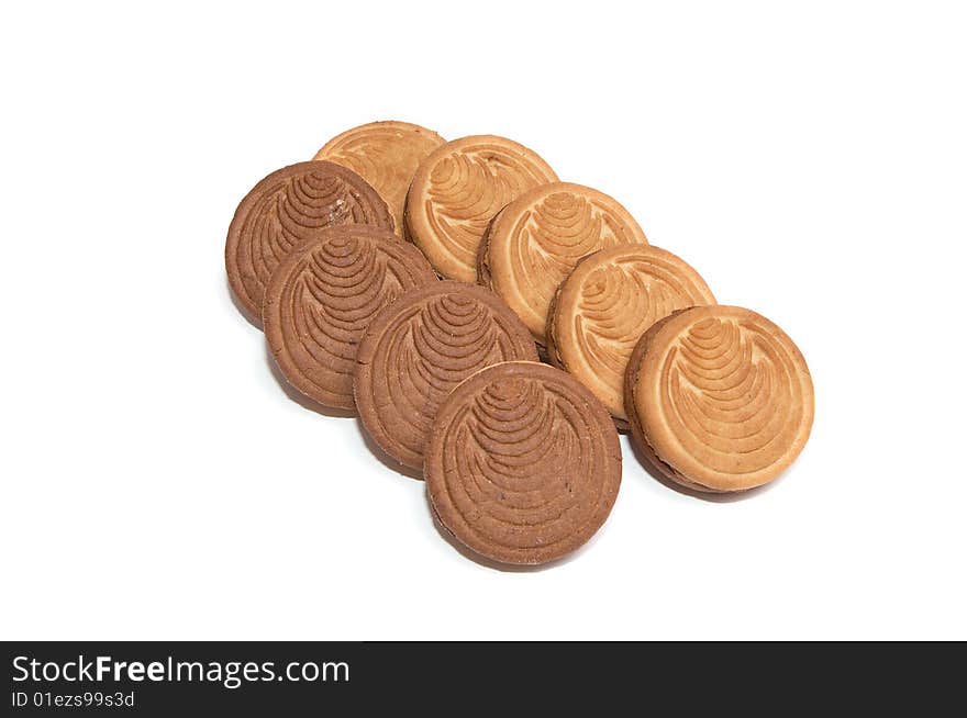 Sweet cookie isolated on a white background. Sweet cookie isolated on a white background.