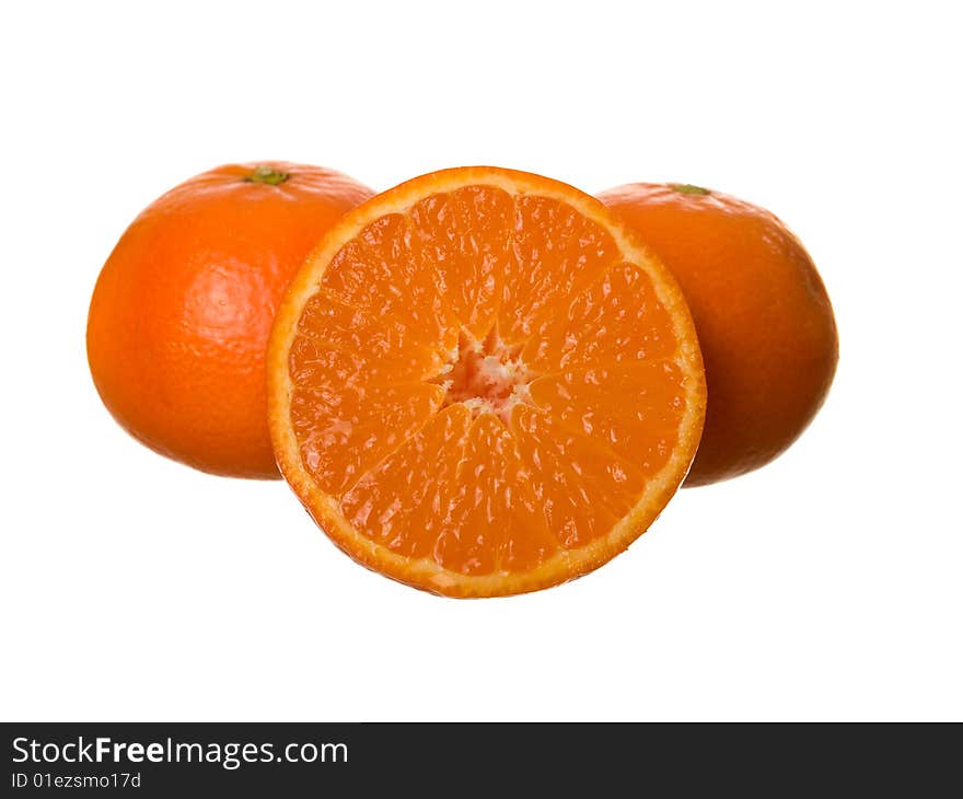 Orange isolated on white background.