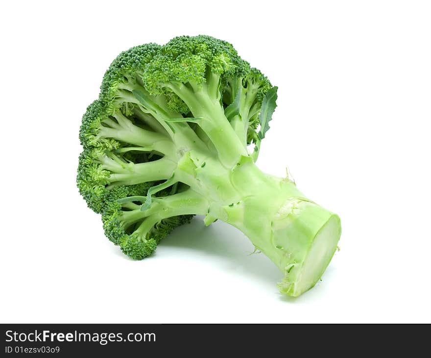 Broccoli isolated on white background. (fresh vegetable)