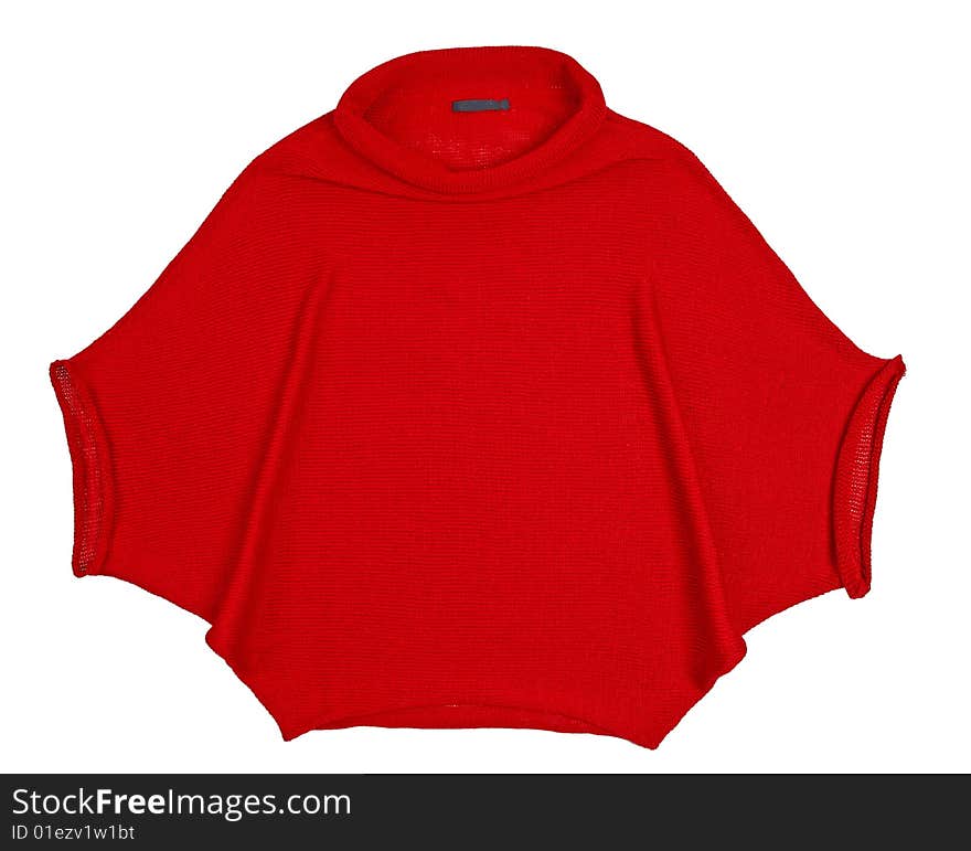 Woman fashion red woolen color sweater jacket