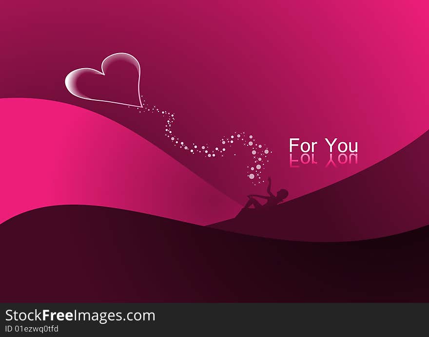 Background card designed for valentine day. Background card designed for valentine day