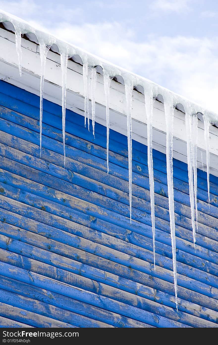 Icicles On A Roof