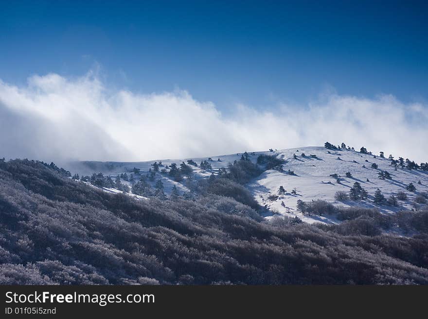 Mountain landscape winter