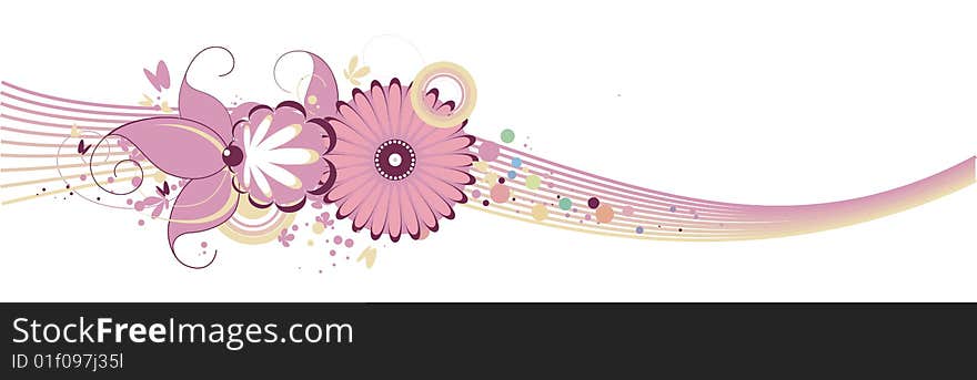 The  illustration contains the image of floral background. The  illustration contains the image of floral background