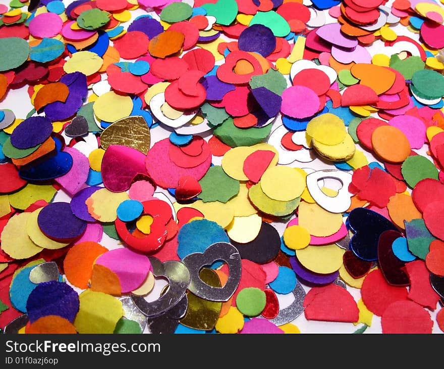 Detail confetti, the colored confetti background