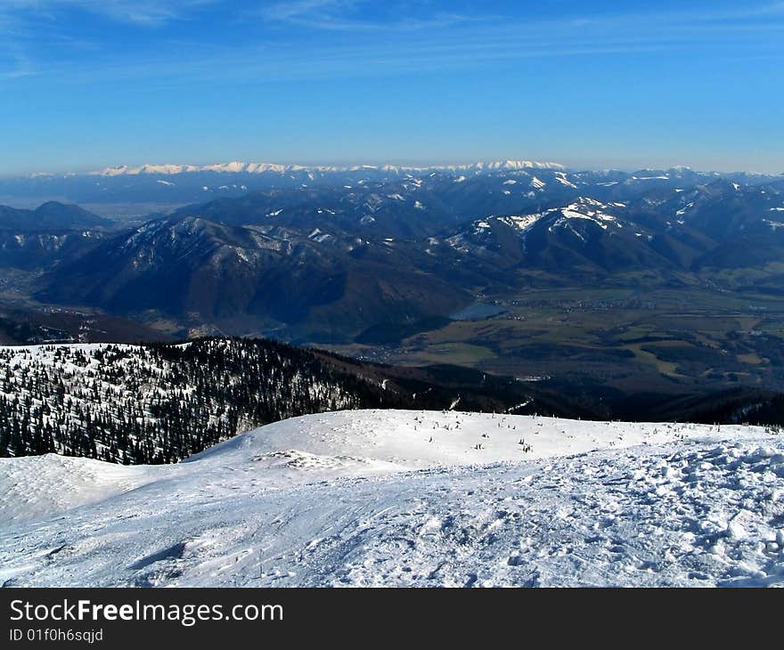 Mountain range panoramic view