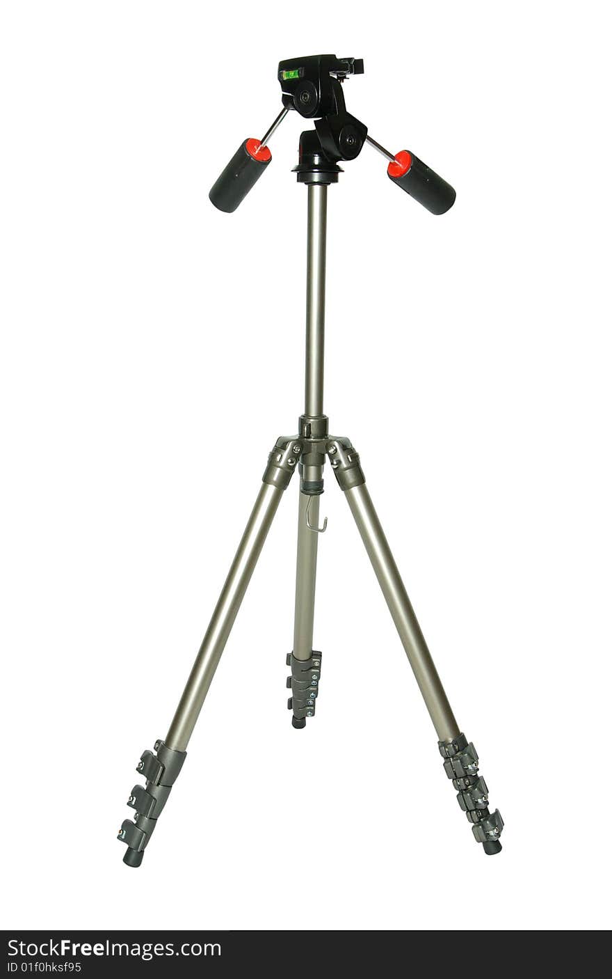 Camera tripod with white background