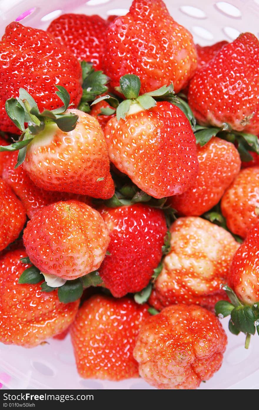 Fresh strawberry with white background