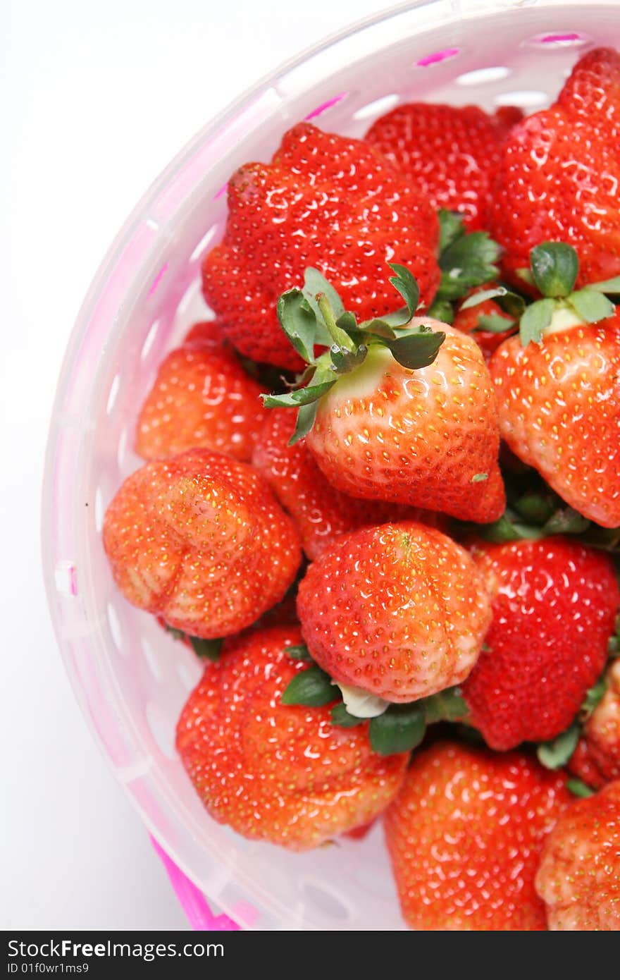 Fresh strawberry with white background