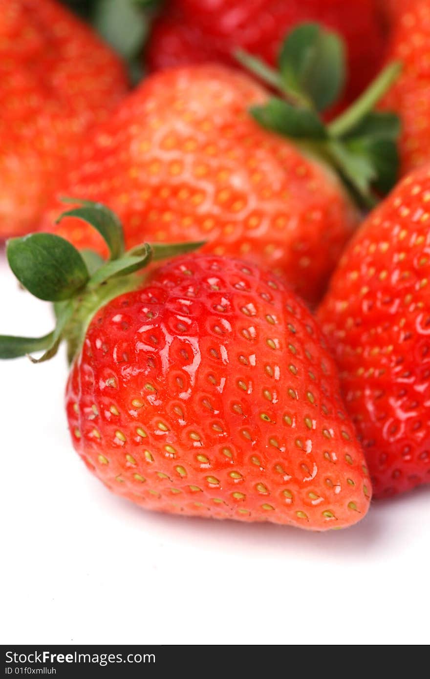 Fresh strawberry with white background