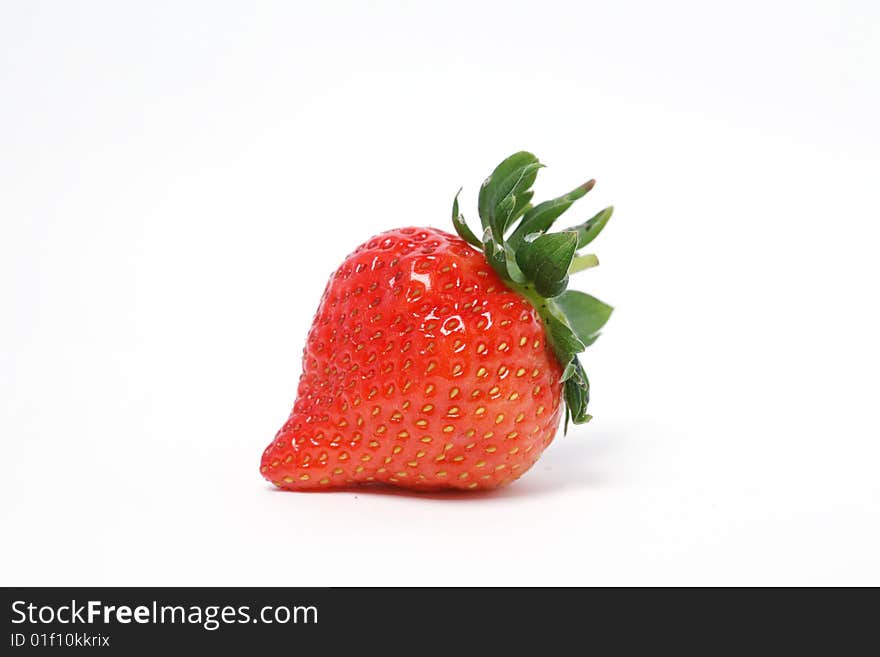 Fresh strawberry with white background